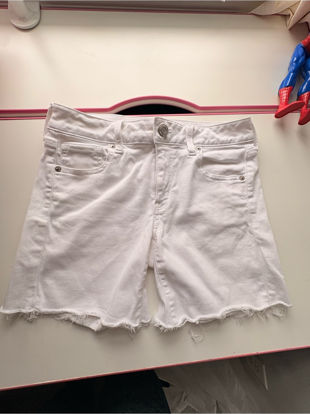 American Eagle Outfitters White Denim Cutoff Shorts